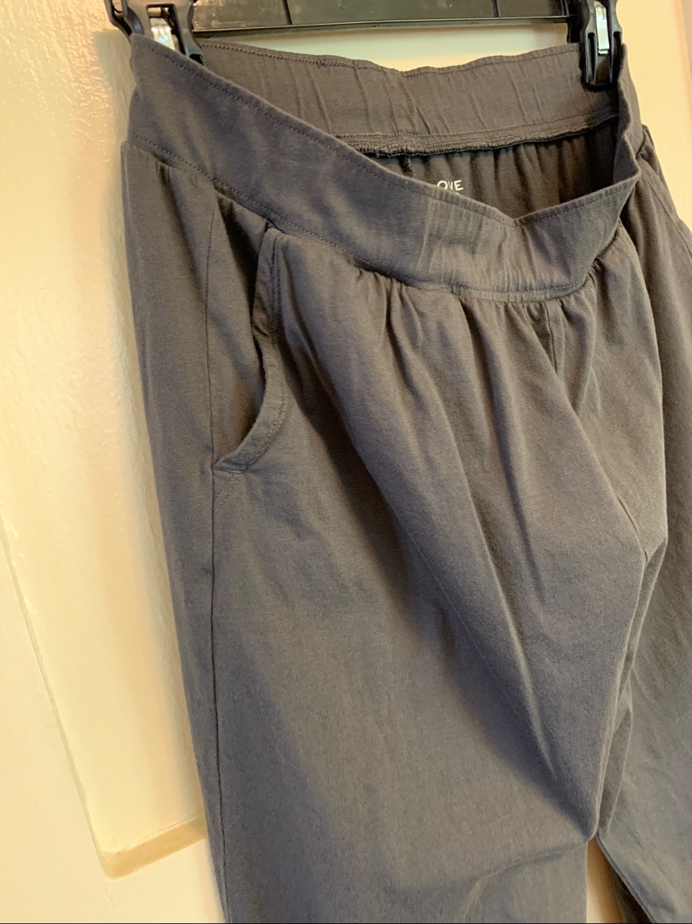 Love by Gap Dk Gray/Soft Black Cotton Modal Jogger With Pockets - Picture 4 of 6